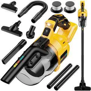 Cordless Vacuum for Dewalt Battery, 5 in 1 Lightweight Handheld Vacuum Cleaner with 500W Powerful Motor, 46 CFM Portable Hand Vacuum with Filtration HEPA for Floor, Carpet(Battery Not Included) Cordless Vacuum for Dewalt Battery, 5 in 1 Lightweight Handheld Vacuum Cleaner with 500W Powerful Motor, 46 CFM Portable Hand Vacuum with Filtration HEPA for Floor, Carpet(Battery Not Included)