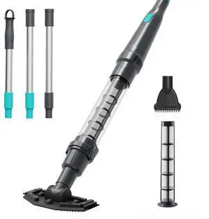 Handheld Pool Vacuum for Above Ground Pool & Hot Tub Vacuum, with 2 Brush Heads, 90 Mins Running Time, 13.2 Gallons/Min Powerful Suction, Ideal for Cleaning Debris and Sand Underwater, Black Handheld Pool Vacuum for Above Ground Pool & Hot Tub Vacuum, with 2 Brush Heads, 90 Mins Running Time, 13.2 Gallons/Min Powerful Suction, Ideal for Cleaning Debris and Sand Underwater, Black