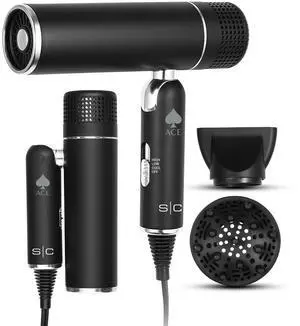 Ace Foldable Hair Dryer with 1600W Motor, Travel-Friendly Design Ace Foldable Hair Dryer with 1600W Motor, Travel-Friendly Design