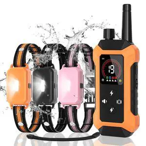 3 Dog Shock Collar with Remote Control (5150Lbs), 4400FT Waterproof Training Collar for Dogs 3 Pack 5 Training Modes Rechargeable Electric Dog Collar with Light, E collars for Small Medium Large Dogs 3 Dog Shock Collar with Remote Control (5150Lbs), 4400FT Waterproof Training Collar for Dogs 3 Pack 5 Training Modes Rechargeable Electric Dog Collar with Light, E collars for Small Medium Large Dogs