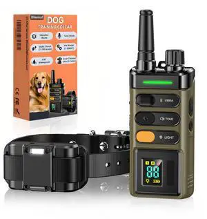 Dog Shock Collar, IPX7 Waterproof Dog Training Collar with Remote, 5280FT, 4 Training Modes, Vibration, Electric Shock Rechargeable E-Collar for Large Medium Small Dogs (15-120 Lbs) Dog Shock Collar, IPX7 Waterproof Dog Training Collar with Remote, 5280FT, 4 Training Modes, Vibration, Electric Shock Rechargeable E-Collar for Large Medium Small Dogs (15-120 Lbs)