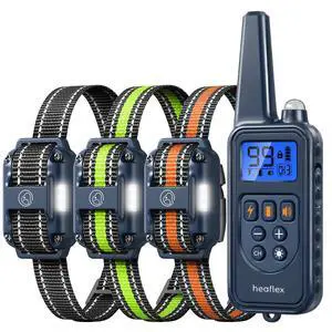 Shock Collar for 3 Dogs, Dog Training Collar with Remote, Rechargeable Shock Collar for 3 Dogs, Dog Training Collar with Remote, Rechargeable