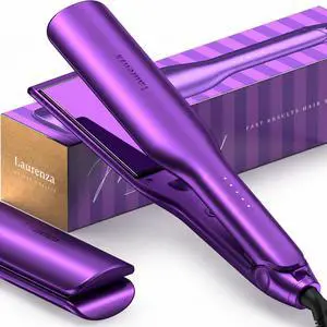 2-Inch Wide Flat Iron Hair Straightener and Curler with 20M Anions 2-Inch Wide Flat Iron Hair Straightener and Curler with 20M Anions