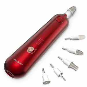5-in-1 Electric Nail File Kit, Cordless Manicure Pedicure Set, Red 5-in-1 Electric Nail File Kit, Cordless Manicure Pedicure Set, Red