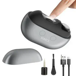 Electric Nail Clipper with Polishing, 3-in-1 Automatic Nail Trimmer with LED Light & Nail Scraps Storage, Painless Grooming for Adults, Women, Men and Kids (Matte Gray & Black) Electric Nail Clipper with Polishing, 3-in-1 Automatic Nail Trimmer with LED Light & Nail Scraps Storage, Painless Grooming for Adults, Women, Men and Kids (Matte Gray & Black)