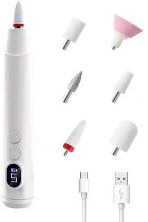Electric Nail Drill & Gel Polish Remover - 5-Speed Cordless Nail File Filer Grinder - Rechargeable Manicure Kit for Acrylic Gel Nails Cuticle Callus Remover - Electric Nail Drill Buffers for Women Electric Nail Drill & Gel Polish Remover - 5-Speed Cordless Nail File Filer Grinder - Rechargeable Manicure Kit for Acrylic Gel Nails Cuticle Callus Remover - Electric Nail Drill Buffers for Women