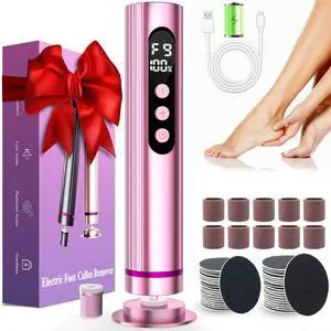 Electric Foot Nail File Cordless, 2 in 1 Wireless Dermave Electric Foot Callus Remover, Adjustable 9 Speed Rechargeable Pedicure Foot Filer Tool w/Sandpaper Discs & Nail Drill Bits,Digital Display Electric Foot Nail File Cordless, 2 in 1 Wireless Dermave Electric Foot Callus Remover, Adjustable 9 Speed Rechargeable Pedicure Foot Filer Tool w/Sandpaper Discs & Nail Drill Bits,Digital Display