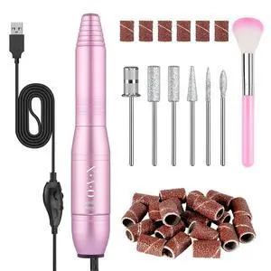 Portable Electric Nail Drill Machine, Professional 20000 RPM USB Manicure Pedicure Drills for Acrylic Nails Gel Polishing Shape Tools Portable Electric Nail Drill Machine, Professional 20000 RPM USB Manicure Pedicure Drills for Acrylic Nails Gel Polishing Shape Tools