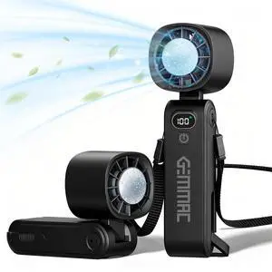 Portable Handheld Turbo Fan with Ice Cooling, 5000mAh Personal Fan Rechargeable 5 Gear High Speed with LED Display, 5 in 1 Foldable Hand/Neck/Desk Fan Blow Cold Air for Travel Beach Office Portable Handheld Turbo Fan with Ice Cooling, 5000mAh Personal Fan Rechargeable 5 Gear High Speed with LED Display, 5 in 1 Foldable Hand/Neck/Desk Fan Blow Cold Air for Travel Beach Office