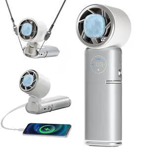 9000mAh Handheld Fan, Rechargeable Portable Fan with Power Bank Function 9000mAh Handheld Fan, Rechargeable Portable Fan with Power Bank Function