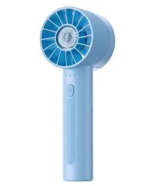 Portable Mini Handheld Turbo 4 Speed High Velocity Personal Fan, Max 16H Cooling Time, Rechargeable Purse Fan, Travel Essentials Must Haves for Vacation/Beach/Trip, Light Blue Portable Mini Handheld Turbo 4 Speed High Velocity Personal Fan, Max 16H Cooling Time, Rechargeable Purse Fan, Travel Essentials Must Haves for Vacation/Beach/Trip, Light Blue