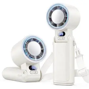 Portable Handheld Turbo Fan, 1-199 Speed Adjustable, White Portable Handheld Turbo Fan, 1-199 Speed Adjustable, White