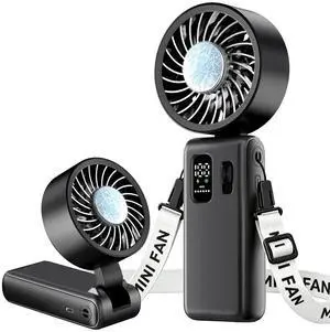 3-in-1 Portable Handheld Fan, personal fans portable rechargeable,6000mAh High-Speed Turbo Handheld Fan,100 Speeds Stepless Adjustment Mini Personal Desk Fan for Travel, Camping, Outdoor, Black 3-in-1 Portable Handheld Fan, personal fans portable rechargeable,6000mAh High-Speed Turbo Handheld Fan,100 Speeds Stepless Adjustment Mini Personal Desk Fan for Travel, Camping, Outdoor, Black