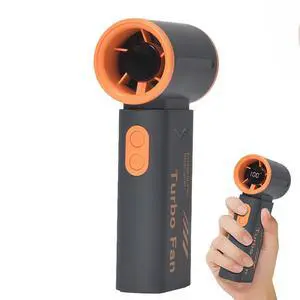 Portable Handheld Turbo Fan Rechargeable - 3000mAh Mini Personal Fan, 20H Max Cooling Time, 5-Speed Wind, Small Pocket Fan for Travel, Outdoor, Beach Vacation, Office & Camping (Black) Portable Handheld Turbo Fan Rechargeable - 3000mAh Mini Personal Fan, 20H Max Cooling Time, 5-Speed Wind, Small Pocket Fan for Travel, Outdoor, Beach Vacation, Office & Camping (Black)