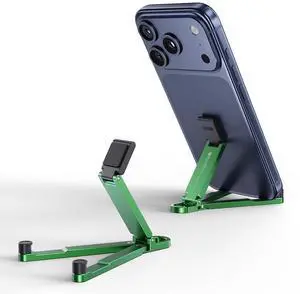 Portable Foldable Pocket Phone Stand with Keychain for Desk Travel(Green) Portable Foldable Pocket Phone Stand with Keychain for Desk Travel(Green)