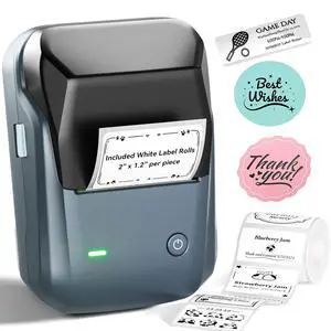 B1 Label Maker, 2Inch Bluetooth Label Printer for Home, Blue B1 Label Maker, 2Inch Bluetooth Label Printer for Home, Blue