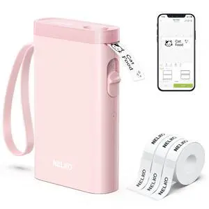 Label Maker Machine with Tape, P21 Label Printer with 3 Tapes, Pink Label Maker Machine with Tape, P21 Label Printer with 3 Tapes, Pink