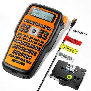 Label Maker Machine with-Tape, Heat Shrink Label Maker Waterproof-Labels, Wire Cable label Maker, E1000 Labeler Machine with-Tape 12mm Laminated Handheld Labeling Machine for Industrial Office Label Maker Machine with-Tape, Heat Shrink Label Maker Waterproof-Labels, Wire Cable label Maker, E1000 Labeler Machine with-Tape 12mm Laminated Handheld Labeling Machine for Industrial Office