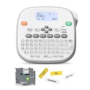 TD210 Bluetooth Handheld Label Maker Machine with 1 Tape, Portable Label Printer QWERTY Keyboard, for Home, Office, Warehouse Organization TD210 Bluetooth Handheld Label Maker Machine with 1 Tape, Portable Label Printer QWERTY Keyboard, for Home, Office, Warehouse Organization