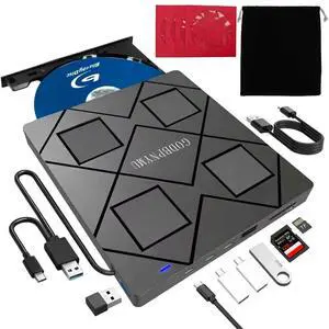 8-in-1 External Blu-ray Drive, USB-C Hub & Card Reader for Laptop 8-in-1 External Blu-ray Drive, USB-C Hub & Card Reader for Laptop