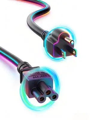 Universal Laptop Power Cord, 16AWG, NEMA 5-15P to IEC C5, 3-Prong AC Cable, 10A 125V (6FT) Universal Laptop Power Cord, 16AWG, NEMA 5-15P to IEC C5, 3-Prong AC Cable, 10A 125V (6FT)