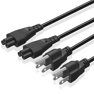 3 Prong AC Laptop Power Cord, IEC C5 to NEMA 5-15P, 6FT Cable 3 Prong AC Laptop Power Cord, IEC C5 to NEMA 5-15P, 6FT Cable