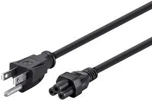 Power Cord - NEMA 5-15P to IEC-320-C5, 18AWG, 7A/125V, SVT, 3-Prong, 6ft, Black Power Cord - NEMA 5-15P to IEC-320-C5, 18AWG, 7A/125V, SVT, 3-Prong, 6ft, Black