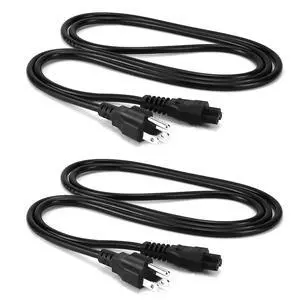 3 Prong AC Laptop Power Cord- 6FT, 125V,18AWG NEMA 5-15P to IEC 60320 C5 for Laptops, TVs, Printers, 2 Pack 3 Prong AC Laptop Power Cord- 6FT, 125V,18AWG NEMA 5-15P to IEC 60320 C5 for Laptops, TVs, Printers, 2 Pack