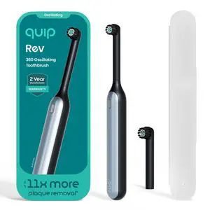 Rev Oscillating Rechargeable Electric Toothbrush with Extra Brush Head - Soft Bristles, Pressure Sensor, 3 Intensities, 30-Day Battery Life, 2-Min Timer, Travel Case, Mirror Mount - Blue Stone Rev Oscillating Rechargeable Electric Toothbrush with Extra Brush Head - Soft Bristles, Pressure Sensor, 3 Intensities, 30-Day Battery Life, 2-Min Timer, Travel Case, Mirror Mount - Blue Stone