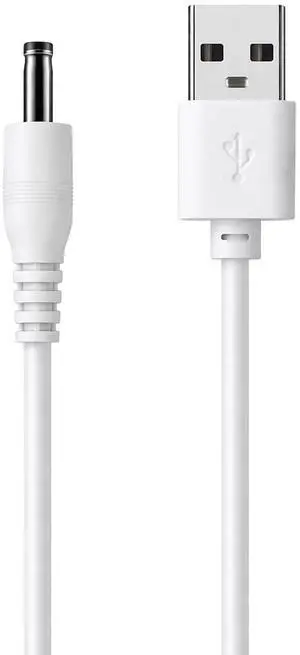 USB Charger Cable for Fairywill Bitvae Electric Toothbrushes,Compatible with D2, R1, R2, S2, 7AM2M AM105/AM110 and More,White DC 3.5mm Port Charging Cable (5ft) USB Charger Cable for Fairywill Bitvae Electric Toothbrushes,Compatible with D2, R1, R2, S2, 7AM2M AM105/AM110 and More,White DC 3.5mm Port Charging Cable (5ft)