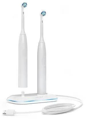 2-in-1 Dual Toothbrush Charger Compatible with Oral B Electric Toothbrushes, Replacement for 3757 - Works with Braun OralB Pro Advantage Smart Genius Vitality iO and Kids Models 2-in-1 Dual Toothbrush Charger Compatible with Oral B Electric Toothbrushes, Replacement for 3757 - Works with Braun OralB Pro Advantage Smart Genius Vitality iO and Kids Models
