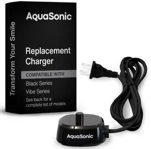 Electric Toothbrush Charger Conductive Charging Dock, Compatible with Most AquaSonic Toothbrushes Genuine, Authentic Parts (Black) Electric Toothbrush Charger Conductive Charging Dock, Compatible with Most AquaSonic Toothbrushes Genuine, Authentic Parts (Black)