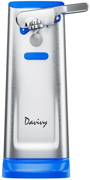 Electric Can Opener, One Touch Lid Opening, Removable Stainless Steel Cutter and 3-in-1 Design, with Sharpener and Bottle Opener, Stainless Steel-Blue) Electric Can Opener, One Touch Lid Opening, Removable Stainless Steel Cutter and 3-in-1 Design, with Sharpener and Bottle Opener, Stainless Steel-Blue)