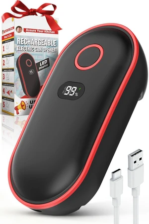 Rechargeable Electric Can Opener, One-Touch Automatic, Smooth Edge | Hands-Free for Seniors & Weak Hands, Opens Any Size Can, Food-Safe, Magnetic Lid Lift, Digital Display Rechargeable Electric Can Opener, One-Touch Automatic, Smooth Edge | Hands-Free for Seniors & Weak Hands, Opens Any Size Can, Food-Safe, Magnetic Lid Lift, Digital Display