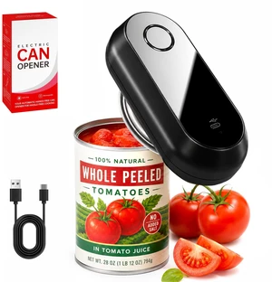 Electric Can Opener, Automatic Smooth Edge for Kitchen Seniors | Handheld One Touch Side Cut Can Opener, Hands Free Cordless Rechargeable Black Kitchen Essential abridor de latas electrico Electric Can Opener, Automatic Smooth Edge for Kitchen Seniors | Handheld One Touch Side Cut Can Opener, Hands Free Cordless Rechargeable Black Kitchen Essential abridor de latas electrico