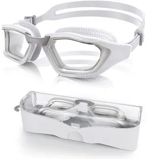 Swim Goggles Adult Anti Fog&UV No Leak Wide View Swimming Goggles | UV Protection Clear View, Water Pool Goggles with Storage Case for Men Women, Comfort Fit Swim Goggles Adult Anti Fog&UV No Leak Wide View Swimming Goggles | UV Protection Clear View, Water Pool Goggles with Storage Case for Men Women, Comfort Fit