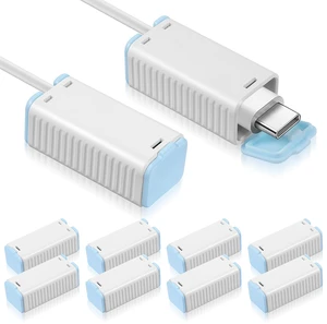 10Pcs Baby Proof Charger Cord Protectors, Childproof USB Charger Cords Covers Universal Toddlers Safety Phone Power Outlet Protector Covers Electrical Cord Cover(Blue and White) 10Pcs Baby Proof Charger Cord Protectors, Childproof USB Charger Cords Covers Universal Toddlers Safety Phone Power Outlet Protector Covers Electrical Cord Cover(Blue and White)