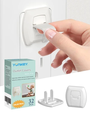Outlet Covers Baby Proofing, White, 32-Pack, Hidden Handle | covers entire socket, no tools, impact-resistant ABS, BPA-free, renter-friendly, blends with walls, GFCI Decora Outlet Covers Baby Proofing, White, 32-Pack, Hidden Handle | covers entire socket, no tools, impact-resistant ABS, BPA-free, renter-friendly, blends with walls, GFCI Decora