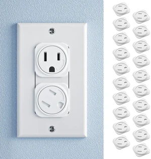 20 Pcs Electrical Safety Plug Socket Covers US, Child Baby Safety Plug Socket Covers for Sockets, Protection Against Electric Shock for Children (White) 20 Pcs Electrical Safety Plug Socket Covers US, Child Baby Safety Plug Socket Covers for Sockets, Protection Against Electric Shock for Children (White)