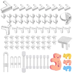 86Pack Baby Proofing Kit: Baby Locks(Strip-Shape 8Pack,U-Shape 4Pack), Baby Corner(Ball-type 20Pack,T-type 10Pack, L-type 10Pack),Socket cover 30Pack, Cartoon door stop 4Pack 86Pack Baby Proofing Kit: Baby Locks(Strip-Shape 8Pack,U-Shape 4Pack), Baby Corner(Ball-type 20Pack,T-type 10Pack, L-type 10Pack),Socket cover 30Pack, Cartoon door stop 4Pack