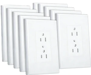 10 Pack Duplex Outlet Covers Wall Plates 1-Gang Switch Outlet Electrical Cover Plate Unbreakable Thermoplastic Faceplate for Light Receptacle Outlet Switch, White 10 Pack Duplex Outlet Covers Wall Plates 1-Gang Switch Outlet Electrical Cover Plate Unbreakable Thermoplastic Faceplate for Light Receptacle Outlet Switch, White