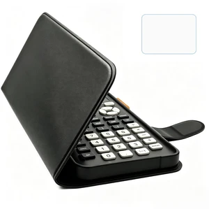 Leather Flip Case for Texas Instruments TI-84 Plus CE Color Graphing Calculator with Pen Holder & Screen Protector, Streamlined Protection for Graphing Calculator (Black) Leather Flip Case for Texas Instruments TI-84 Plus CE Color Graphing Calculator with Pen Holder & Screen Protector, Streamlined Protection for Graphing Calculator (Black)