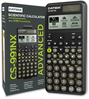 Black Scientific Calculator with Textbook-Style HD Display, Solar & Battery Scientific Calculators for College, High School & Engineering Students, Icon Menu & Magnetic Hard Case, CS-991NX Black Scientific Calculator with Textbook-Style HD Display, Solar & Battery Scientific Calculators for College, High School & Engineering Students, Icon Menu & Magnetic Hard Case, CS-991NX