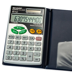 EL344RB 10-Digit Calculator with Punctuation, Metric Converter, Solar Powered LCD Display, Small Pocket Calculator for Students and Professionals EL344RB 10-Digit Calculator with Punctuation, Metric Converter, Solar Powered LCD Display, Small Pocket Calculator for Students and Professionals