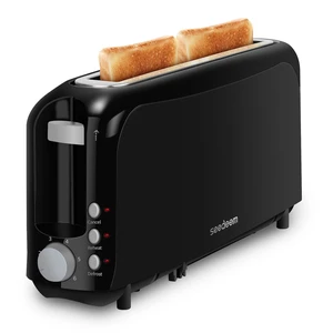 2 Slice Slim Toaster, 10" Long Slot, 6 Shade Settings, Black | Long Slot, 6 Shade Settings, Cancel/Reheat/Defrost, Removable Crumb Tray 2 Slice Slim Toaster, 10" Long Slot, 6 Shade Settings, Black | Long Slot, 6 Shade Settings, Cancel/Reheat/Defrost, Removable Crumb Tray