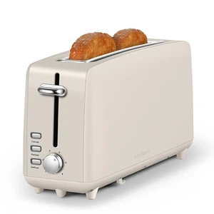 Stainless Steel Toaster 2 Slice Slim, 10" Single Long Slot, Oatmilk | 6 Shade Settings, Extra Wide Slot Fits Bagels & Artisan Bread, Defrost, Cancel Function, Removable Crumb Tray Stainless Steel Toaster 2 Slice Slim, 10" Single Long Slot, Oatmilk | 6 Shade Settings, Extra Wide Slot Fits Bagels & Artisan Bread, Defrost, Cancel Function, Removable Crumb Tray