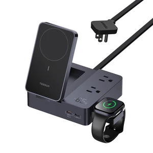 65W Charging Station USB Phone Charger with Wireless Charging | 3 USB and 2 AC Outlet,for iPhone 17/16/15 Charging Stand, Airpods, for Apple Watch Charging, Flat Plug, 5ft Cord, White 65W Charging Station USB Phone Charger with Wireless Charging | 3 USB and 2 AC Outlet,for iPhone 17/16/15 Charging Stand, Airpods, for Apple Watch Charging, Flat Plug, 5ft Cord, White