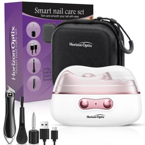 Electric Nail File & Clippers for Seniors, Adults & Baby 4-in-1 Nail Trimmer, Toenail Clipper, Nail Grinder, File & Buffer, LED UV Lamp, Debris Collector, Rechargeable (White) Electric Nail File & Clippers for Seniors, Adults & Baby 4-in-1 Nail Trimmer, Toenail Clipper, Nail Grinder, File & Buffer, LED UV Lamp, Debris Collector, Rechargeable (White)