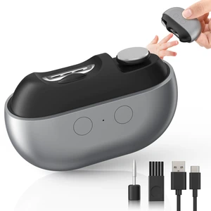 Electric Nail Clipper with USB Charging: 2025 Upgraded Automatic Nail Clippers with Led Light - USB Rechargeable Safety Fingernail Trimmer for Baby Seniors Kids Adults (Black, Large) Electric Nail Clipper with USB Charging: 2025 Upgraded Automatic Nail Clippers with Led Light - USB Rechargeable Safety Fingernail Trimmer for Baby Seniors Kids Adults (Black, Large)