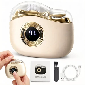 Electric Nail Clipper, Electric Nail Clippers for Seniors & Adults, Baby Electric Nail Trimmer with Clip Storage, USB Electric Automatic Nail Clipper for Fingernail(Khaki) Electric Nail Clipper, Electric Nail Clippers for Seniors & Adults, Baby Electric Nail Trimmer with Clip Storage, USB Electric Automatic Nail Clipper for Fingernail(Khaki)